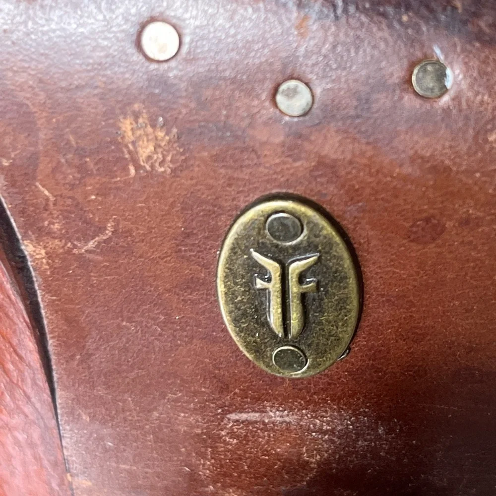 Frye Women’s Chelsea Studded Peep Toe Leather Lace Up Platform Heels Size 9.5 - Picture 10 of 11